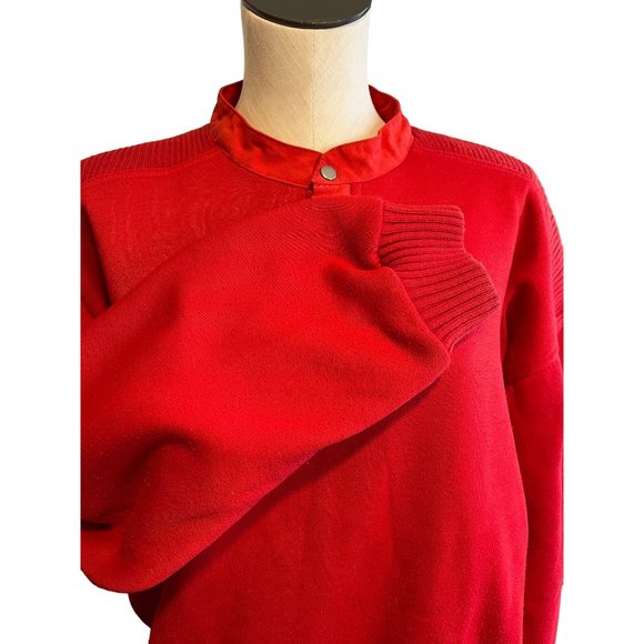 VINTAGE Copper Cove Red 80's Sweater Sweatshirt Fleece Medium - Picture 4 of 13